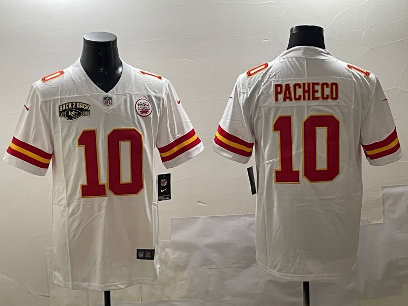 Men Kansas City Chiefs #10 Pacheco White Second generations 2025 Nike Limited NFL Jersey style 5->kansas city chiefs->NFL Jersey